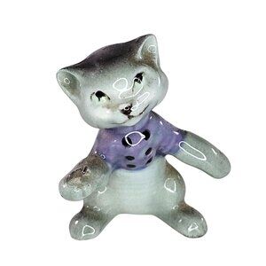 Little Kitten Lost Mittens Missing Pie Miniature Figurine Grey Hagen Renaker?